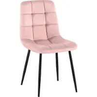 CLP Essstoel Antibes, fluweelbekleding, gestoffeerd met rugleuning, belastbaar tot 150 kg, roze