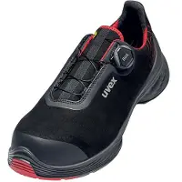 Uvex 1 G2 veiligheidsschoenen, enkelmodel, S3, zwart, rood, breedte 10, maat 52