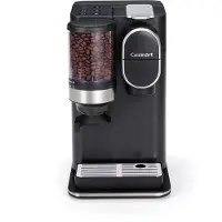 Cuisinart - Single Serve Koffiezetapparaat - Filterkoffie - Ingebouwde RVS koffiemolen - 3 kopgroottes - Herbruikbare filterpod - Zwart