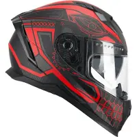 Cgm Volledige helm 311M BLAST, kleur: matzwartrood, maat: XS
