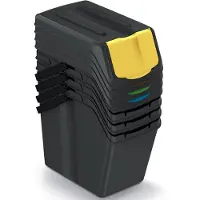 Nabbi Afvalbak voor gescheiden afval (4 stuks) ISWB25S4, 25 liter - zwart/kleurcombinatie