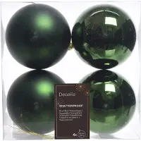 Décoris Kerstballen set | | Ø 10 cm | 4 stuks (Groen)