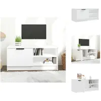 vidaXL Tv-kast - Tv-kasten - Tv-meubel - Hifi-meubel - Tv-meubel 80x35x36,5 cm bewerkt hout wit