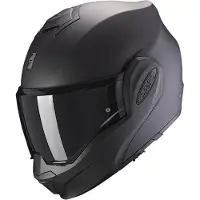 Scorpion Exo-Tech Evo Solid Mat Zwart Systeemhelm Maat 3XL