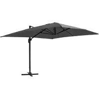 Oviala - Verstelbare parasol van 3x4m in antracietgrijs aluminium - Caserta