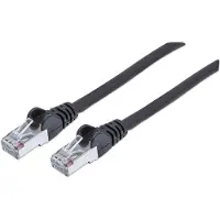 Intellinet 318822 RJ45 Netwerkkabel, patchkabel CAT 6A S/FTP 15.00 m Zwart Folie afscherming, Afscherming gevlochten, Halogeenvrij 1 stuk(s)