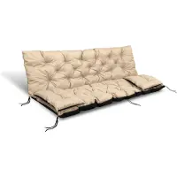 AIO Factory Tuinkussen 180x60x50 cm + 2 kussens voor schommelbank waterdicht beige