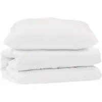 vidaXL Beddengoedset met kussens, 2 stuks, wit, microvezel