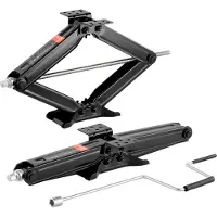 Vevor RV schaarkrik met handkruk &amp; dopsleutel &amp; waterpas (2 stuks) stabilisator nivellering 103-595 mm hefhoogte stabilisatorkrik 4082 kg laadvermogen