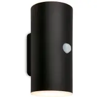 Briloner Lima - Buitenverlichting met bewegingssensor - tuinlamp - oplaadbare batterij - buitenlamp met USB - spatwater bescherming - 15,5 x 7 x 8,5 cm - Zwart