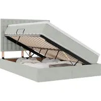 vidaXL Opslag bed met matras Lichtgrijs 140 x 200 cm Fluweel