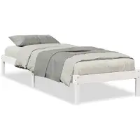 vidaXL Bedframe extra lang zonder matras grenenhout wit 100x210 cm