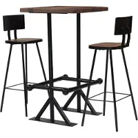 Prolenta Maison Exclusive - Barset, 3-delig, massief gerecycled hout