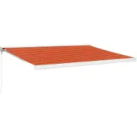 Syfax Luifel uittrekbaar 4,5x3 m stof en aluminium oranje en bruin