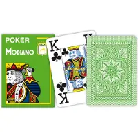 Usorteret poker speelkaarten lichtgroen 4 index