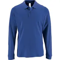 Sols Heren Perfecte Lange Mouw Pique Polo Shirt (Rood)
