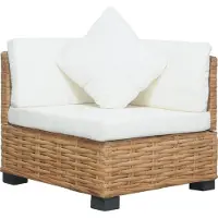 Syfax Hoekbank met kussens natuurlijk rattan