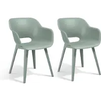 Allibert by KETER Akola Tuinstoelen - 2 stuks -56,5x55x80cm - Vintage Green