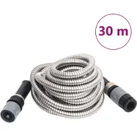 Syfax Tuinslang met sproeikop 0,6'' 30 m roestvrij staal zilverkleur