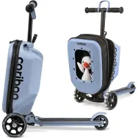 Cariboo iTravel - Step - Marineblauw - Vanaf 2 jaar - voor Jongens en Meisjes - Kinderstepjes - Met Een Koffer - Verstelbaar stuur