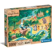 Clementoni - Disney Het Jungleboek Collectie Boek-1000 Stukken-Puzzel, Horizontaal, Leuk voor Volwassenen, Gemaakt in Italië, Multikleur, 39816