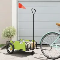 Prolenta Maison Exclusive - Fietsaanhanger. Groen, gemaakt van Oxford-stof en metaal