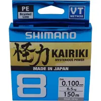 Shimano Kairiki 8 Steel Gray (150m) - Maat : 0.100mm - 6.5 kilo