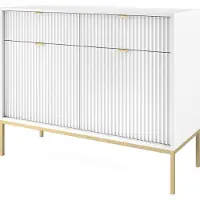 Selsey Dressoir Louis 2 deurs 2 lades | spaanplaat wit 104x83x39 cm dressoirs | NADUVI