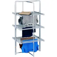 Dirt Devil Elektrisch Droogrek met Verwarming – Droogtoren 230W - Staand Wasrek 21m Droogruimte - IP22 Waterbestendig - 73 x 144 x 68 cm - Aluminium