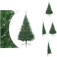 vidaXL Kunstkerstboom, halver boom, met standaard, groen, 180 cm, PVC - Kerstbomen