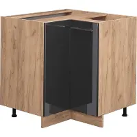 Vicco Fame-Line Hoekkast – 80.5 cm zonder werkblad Antraciet Hoogglans