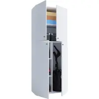 VCM Lona Universele kast Schoonmaakkast 4 deuren wit.