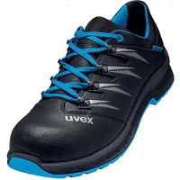 Uvex 69348, Mannen, Volwassenen, Veiligheidsschoenen, Zwart, Blauw, ESD, FO, S2, Geschikt voor alle seizoenen