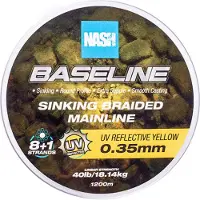 Nash Baseline Sinking 600 M Braided Line Transparant 0.240 mm
