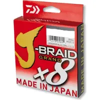 Daiwa J-Braid Grand 8-draads gevlochten vislijn, 150 meter, 0,18 mm, 12,5 / 28 lbs, meerkleurig, artikelnummer 12795-018