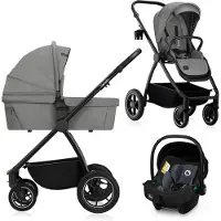 Lionelo Meril 3in1 Kinderwagen - Buggy – XL Reiswieg, Wandelwagen & ADAC-gecertificeerd Autostoeltje – All-Terrain Wielen – Compleet Accessoireset – UPF50+