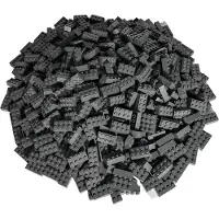 LEGO 2x4 blokken, hoge blokken, donkergrijs - 3001, nieuw! Aantal: 100 stuks