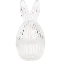 Clayre & Eef Glazen potje Ei Ø 9x17 cm Transparant Glas