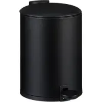 Relaxdays badkamer prullenbak - 3 l - softclose - toilet - wc - mat - zwart