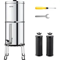 Vevor Gravity Waterfiltersysteem RVS aanrechtbladsysteem 7+8,5L waterfiltratiesysteem