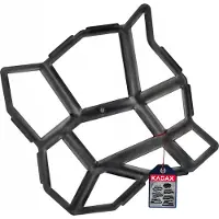 Kadax Pleistersteenvorm van kunststof, betonvorm, looppad, bekisting vorm, vorm voor straatstenen, springplankvorm, bestratingssjabloon (41,8 x 42,3 x 3,8 cm, patroon 3)
