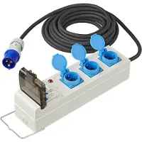 Pricenet 373582DE Stekkerdoos Grijs, Blauw CEE-stekker 1 stuk(s)