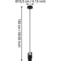 Eglo Zwarte landelijke hanglamp Calari