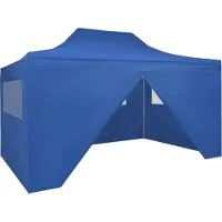 Syfax Vouwtent pop-up met 4 zijwanden 3x4,5 m blauw