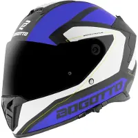 Bogotto FF122 BGT helm, blauw/wit, maat M (57/58)