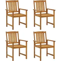 Syfax Tuinstoelen 4 st massief acaciahout