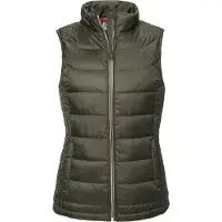 Russell athletic Russell Vrouwen/dames Nano Gewatteerde Bodywarmer (Donkere Olijf)