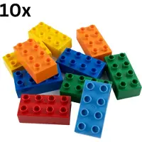 LEGO DUPLO bouwstenen 2x4, diverse kleuren - 3011, nieuw! Aantal: 10 stuks