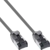 InLine Patchkabel slim, U/FTP, Cat.8.1, TPE halogeenvrij, grijs, 10m