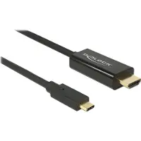 DeLOCK -kabel USB Type-C naar HDMI, 4K 60 Hz, 2m, zwart